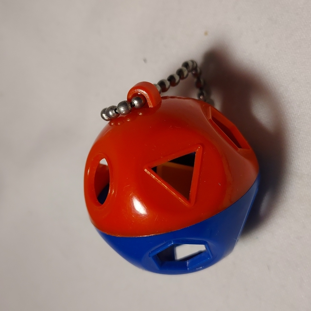 Vintage Tupperware Shape O Ball Key Chain With One Shape Inside